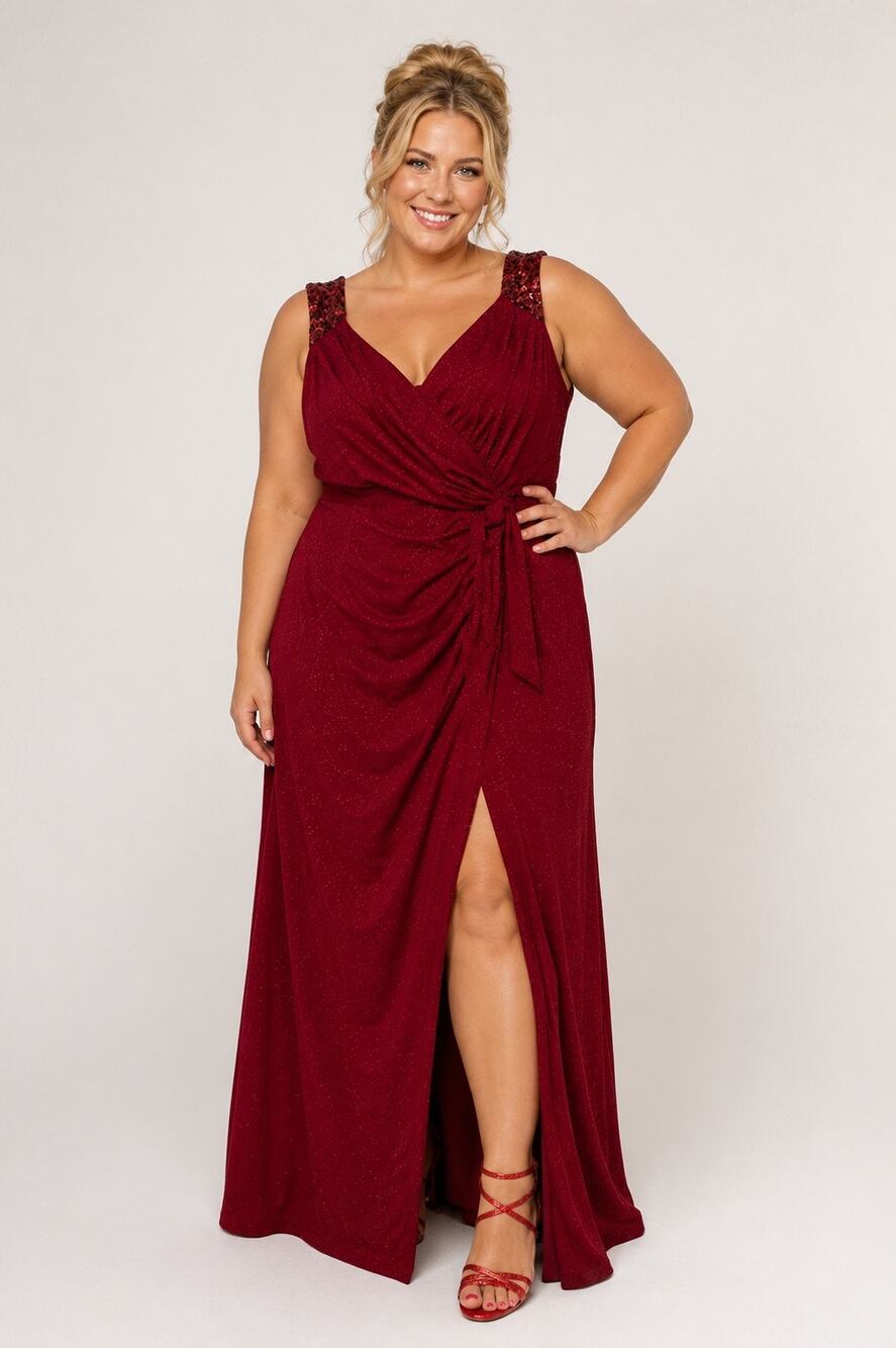 NWT EverPretty Red Sequin Formal Gown - Size 22